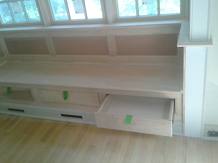 Custom Bay Window Seat With Built Ins Colony Home Improvement