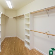 Walk-in closets are a great option for a custom built home plan.