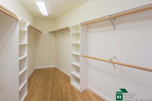 Walk-in closets are a great option for a custom built home plan.