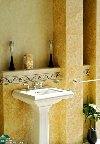 Change the look of the room with bathroom remodeling.