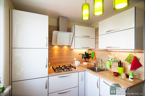 A small kitchen can be improved with a kitchen remodel.