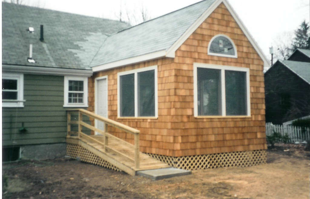 Needham MA family room addition exterior