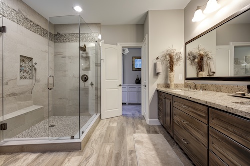 A bathroom remodel can be modern or traditional