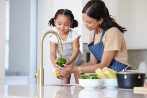 Kitchen remodeling can make helping in the kitchen fun.