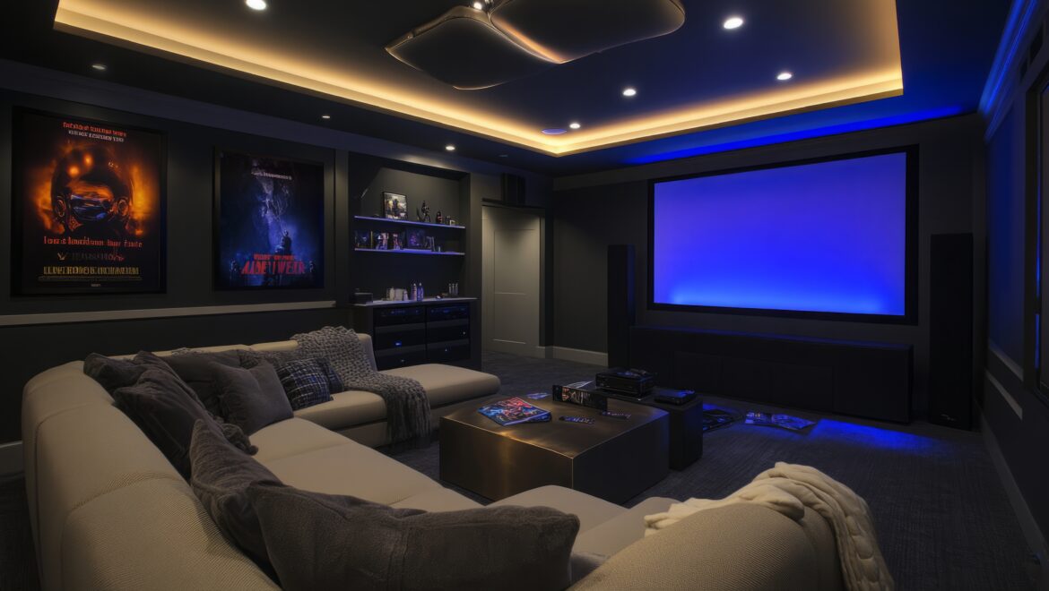 A theater is a great idea for basement finishing.