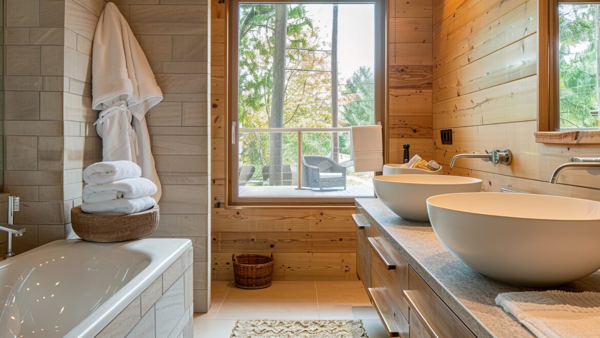 A bathroom remodel can make a small bathroom feel larger.