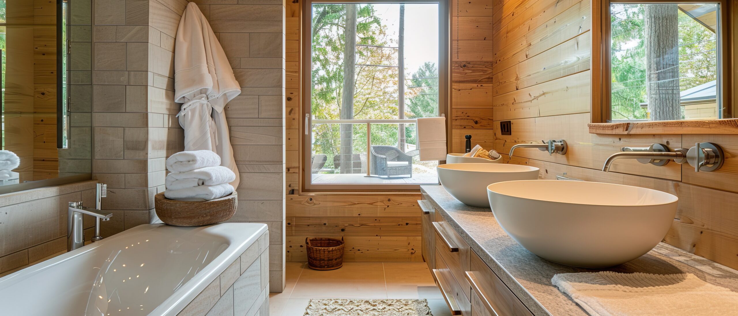 A bathroom remodel can make a small bathroom feel larger.