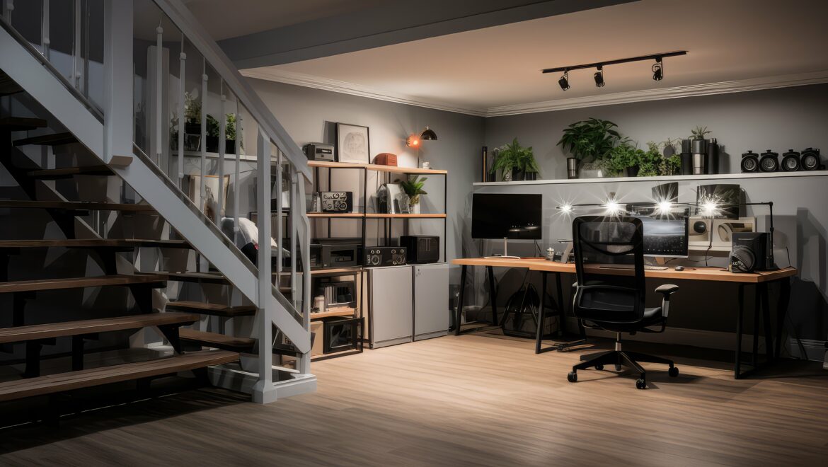 Basement finishing can give you a home office.