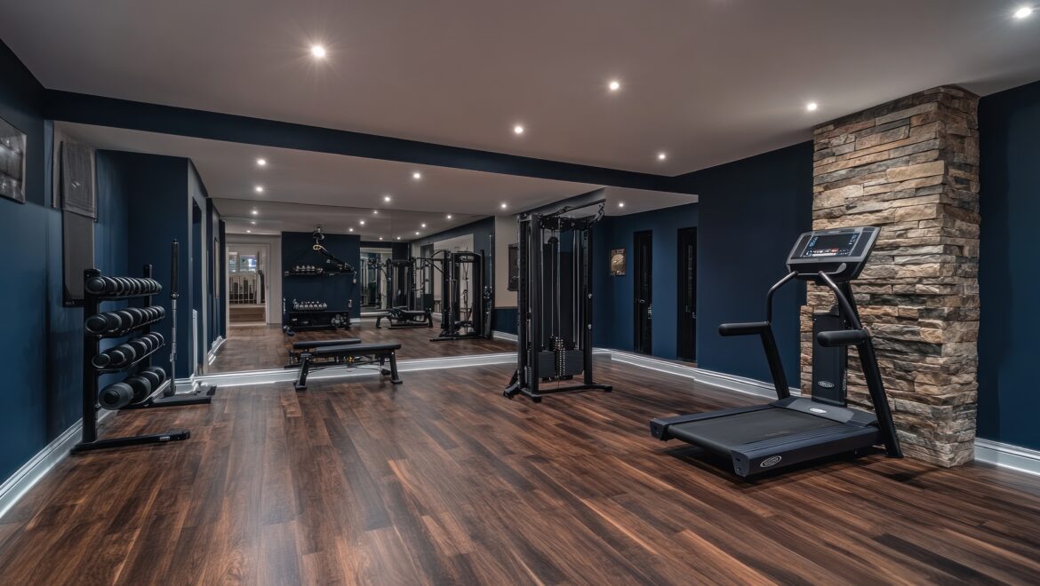 A gym is a great basement finishing project.