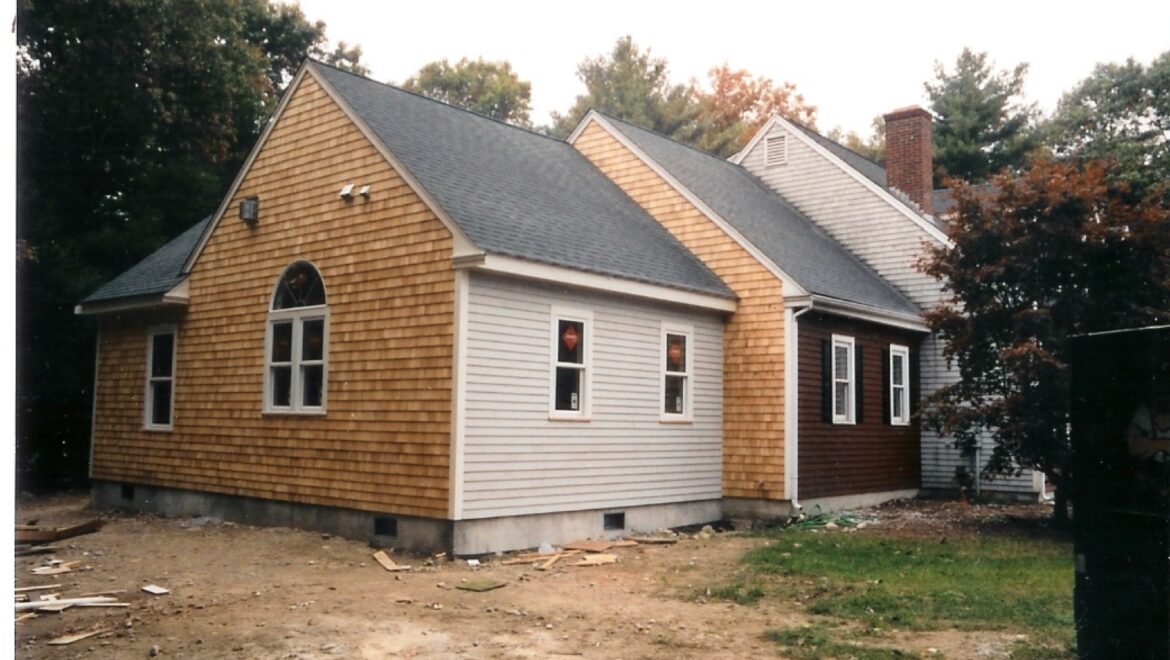 Massachusetts home renovation with a completed exterior addition