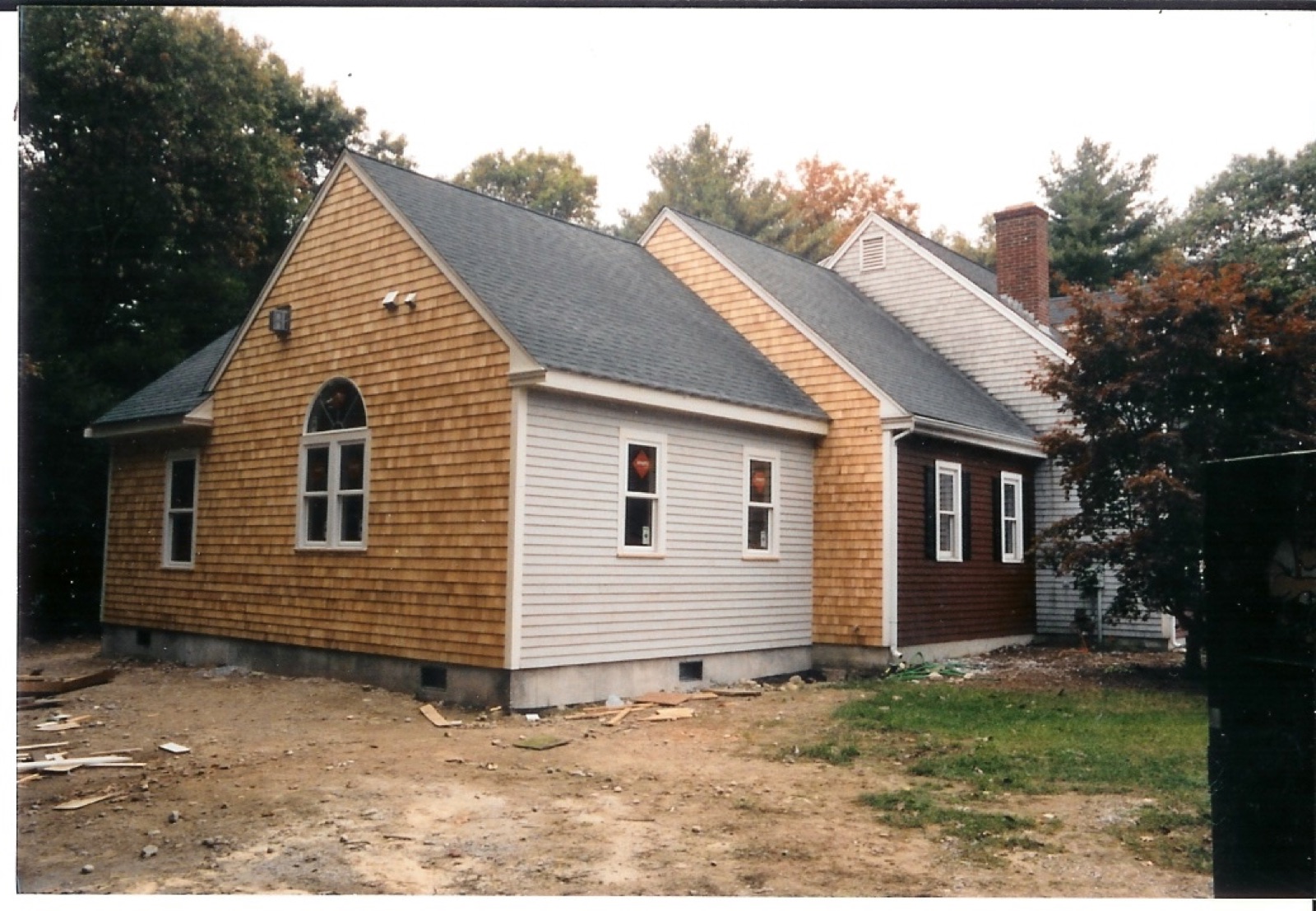 Massachusetts home renovation with a completed exterior addition