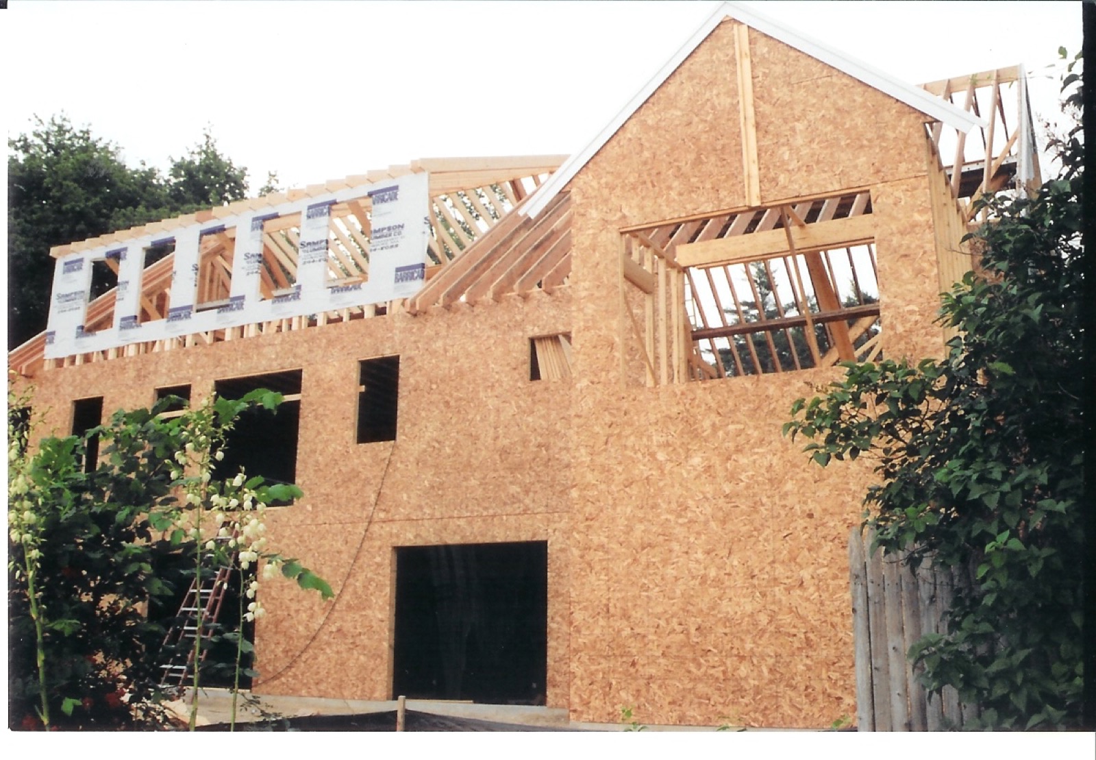 Whole-home renovation framing and roof construction in Massachusetts